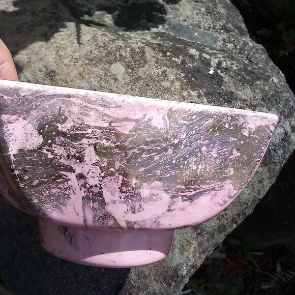 Vintage MCM Lane & Co Van Nuys Ceramic Ashtray Trinket Pink 444 - Picture 1 of 6